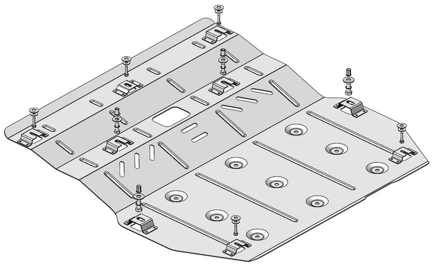 Skid plate on Acura MDX (2022-) IV generation (YD8\9)