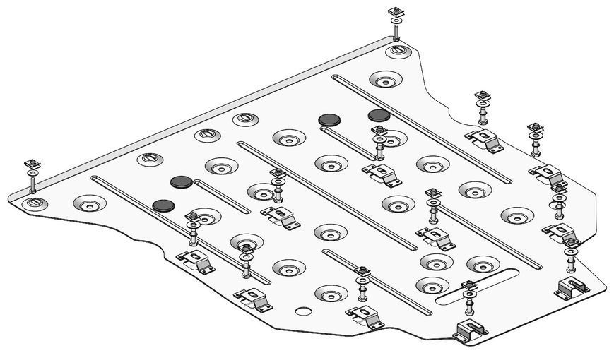 Skid plate on Volkswagen Touareg R-Line (2018-2023) III generation (CR) incl. Facelift
