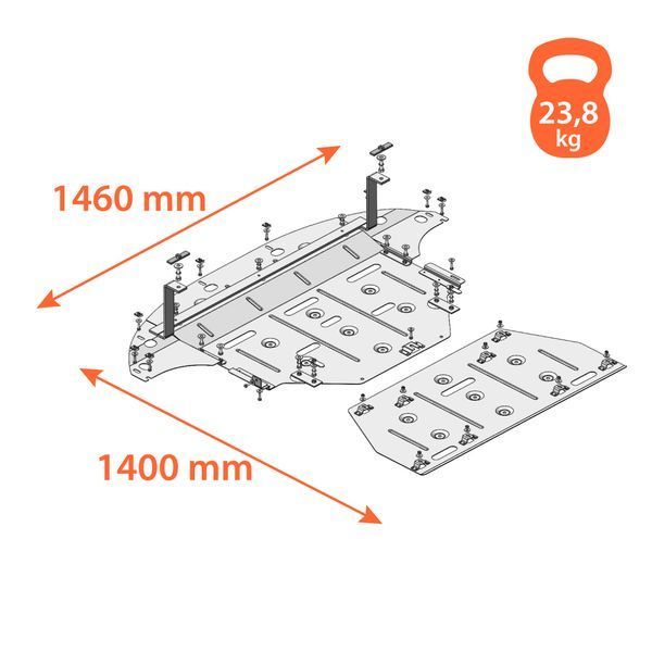 Skid plate on Kia Niro EV (2016-2022) I generation (DE) incl. Facelift