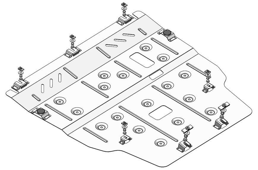 Skid plate on Infiniti QX 30 (2016-2019) I generation (H15)