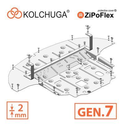 Skid plate on Kia Optima (2015-2020) IV generation (JF) incl. Facelift
