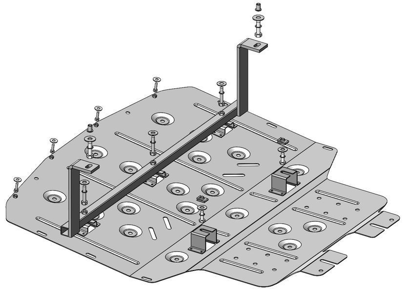 Skid plate on Chevrolet Camaro (2015-2018) VI generation incl. Facelift