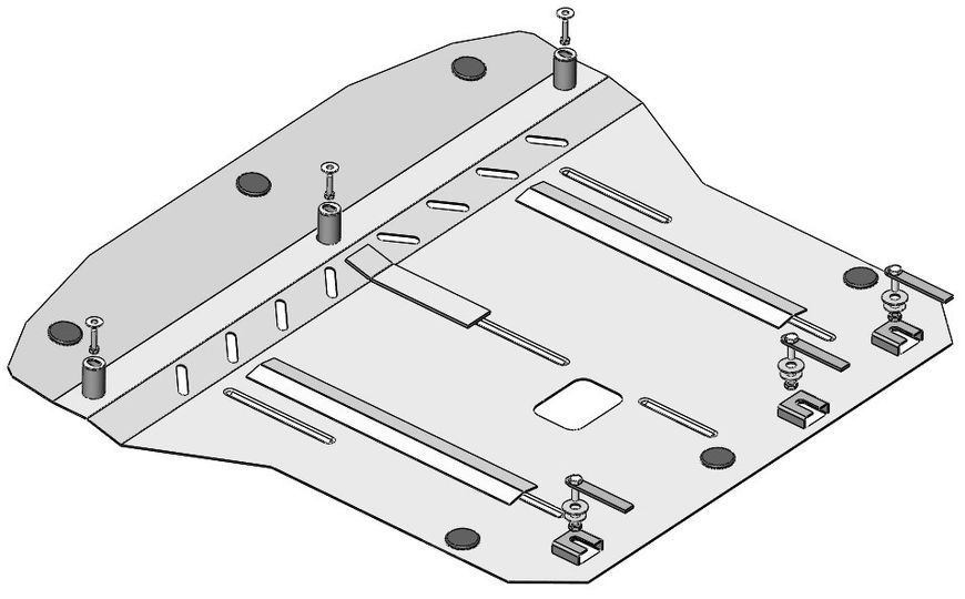 Skid plate on Kia Rio X-line (2018-) IV generation (FB)