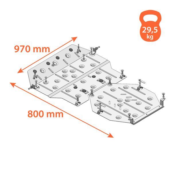 Skid plate on Subaru Forester (2018-2024) V generation (SK) incl. Facelift