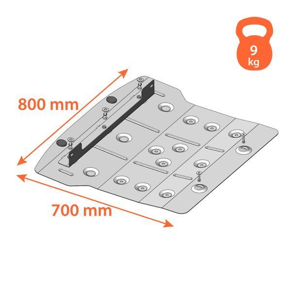 Skid plate on Tesla Model S (2016-2019) (75D)
