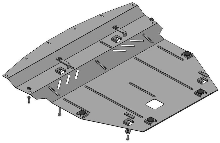 Skid plate on Nissan Rogue Sport (2016-) II generation (J11) incl. Facelift