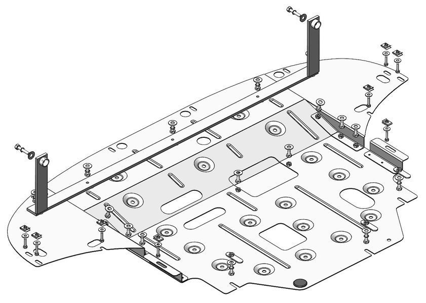 Skid plate on Kia Soul (2019-) III generation (SK3) incl. Facelift