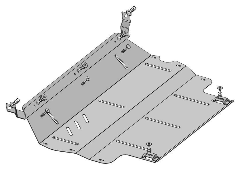 Skid plate on Volkswagen Tiguan (2007-2017) I generation (5N) incl. Facelift