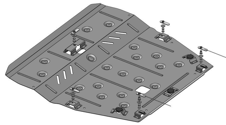 Skid plate on Volvo XC60 (2008-2017) I generation (Y20) incl. Facelift