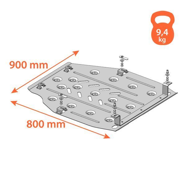 Skid plate on Subaru Outback (2021-) VI generation (BT) incl. Facelift